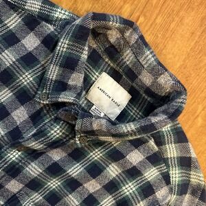 American Eagle Classic Fit Men's Plaid Flannel Shirt Blue Green Sz Small